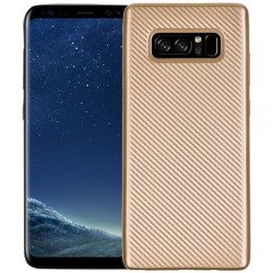 Galaxy Note 8 Carbon Fiber Design TPU Case (Gold)